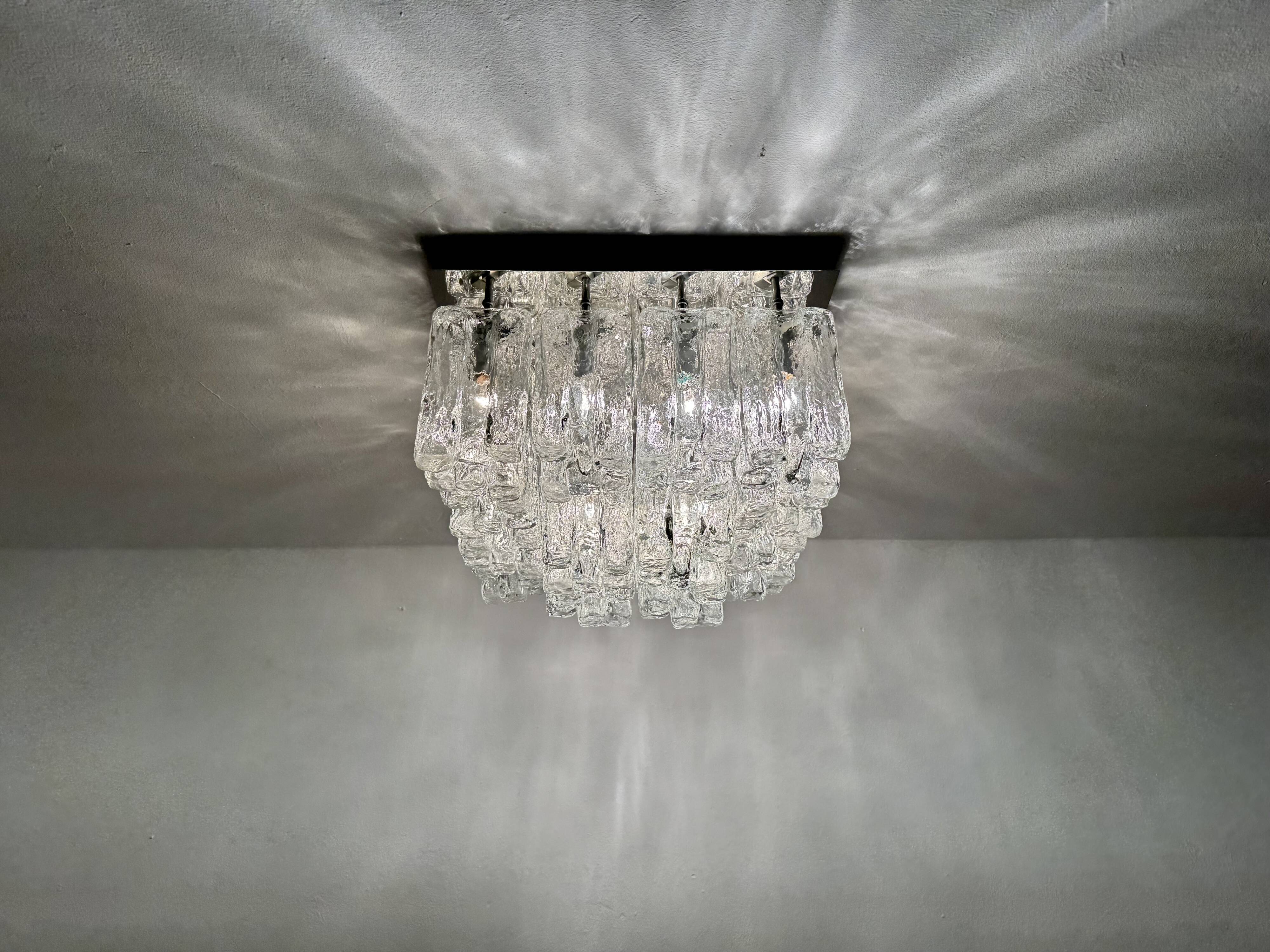 Large Austrian Granada Flush Light by J.T. Kalmar