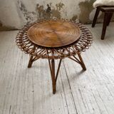Table basse rotin « soleil »