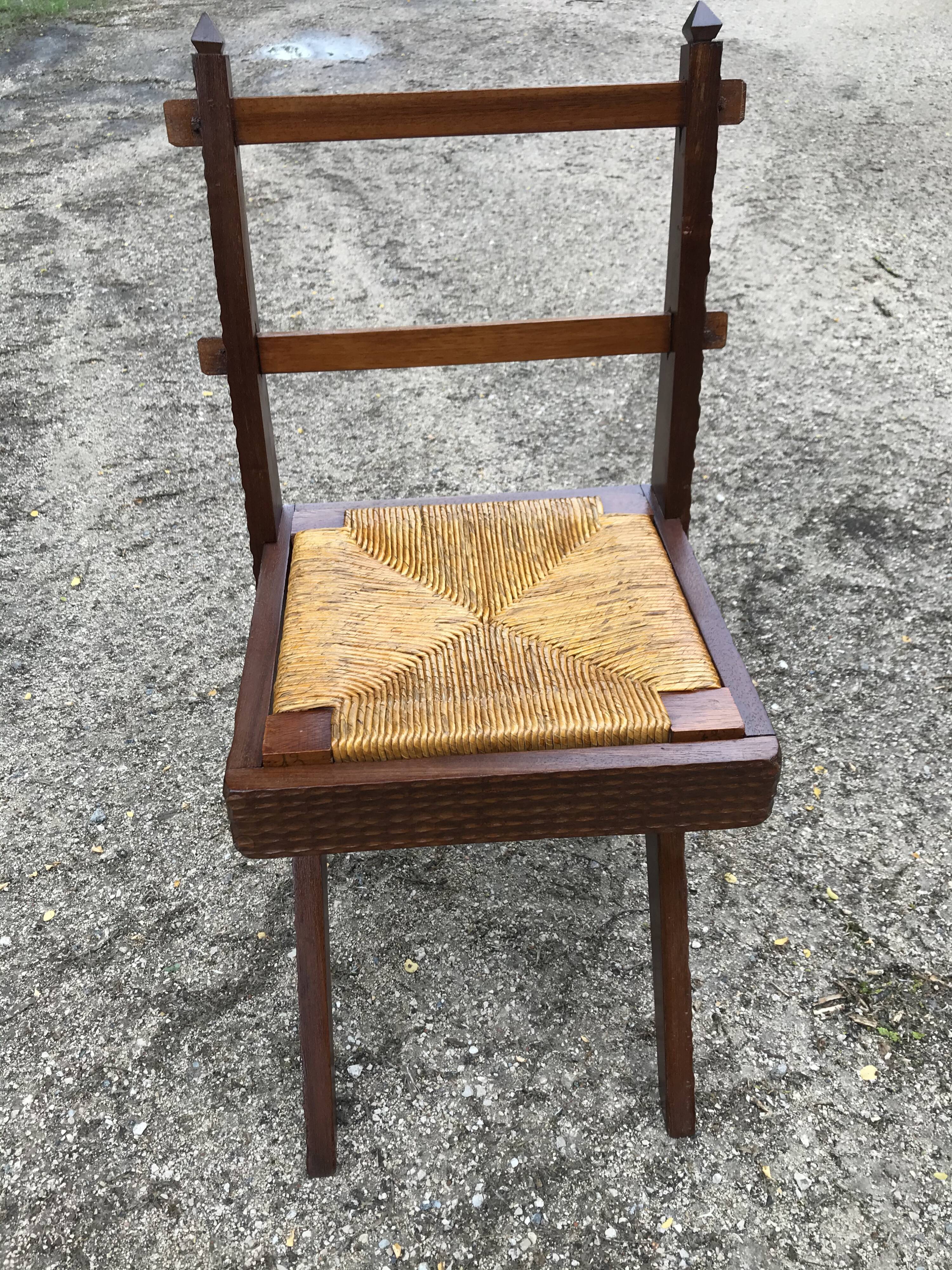 Suite of 6 wooden chairs  1940/1950