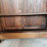 Library, wooden showcase