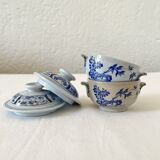 Two fine earthenware cream pots, Japanese service, Creil and Montereau, 19th century