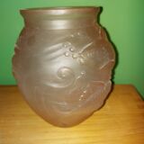 Art Deco moulded glass vase