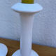 Set of 4 white ceramic candle holders