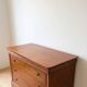 Vintage cherry wood chest of drawers with 3 drawers.