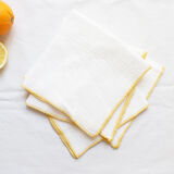 Set of 4 white cotton gas towels