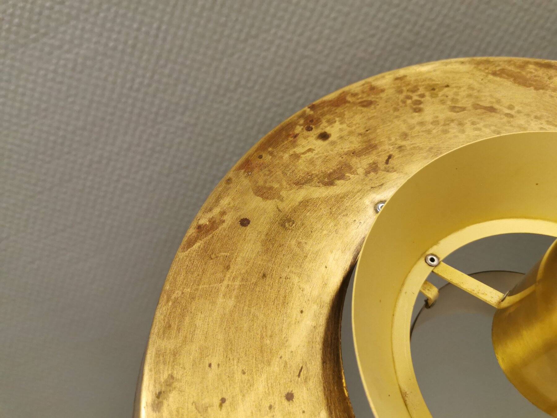 A mid-century Danish hanging lamp in solid brass by Jo Hammerborg for Fog & Mørup.