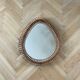 Grand miroir vintage en rotin et bambou