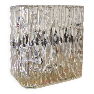 Old wall light in thick textured glass