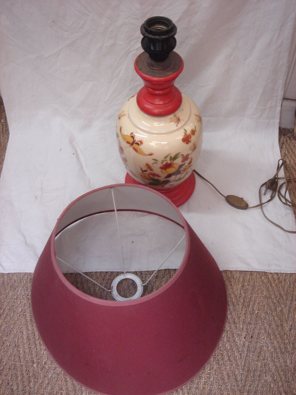 ceramic living room lamp decoration butterflies and flowers