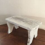 Dressmaker in white patinated wood bench