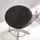Vintage Black Plastic and Chromed Metal Revolving and Adjustable Stool, Italy