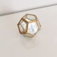 Vintage glass and brass jewelry box