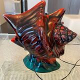 Vintage Vallauris Night Light Lamp in the Shape of a Shell