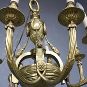 Louis XVI style gilt bronze chandelier