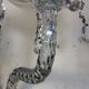 Pair of cut crystal wall sconces in the style of Maydwell and Windle, England, 18th century.