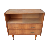 Showcase cabinet chest of drawers spindle foot