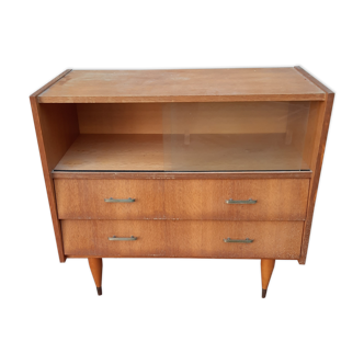 Showcase cabinet chest of drawers spindle foot