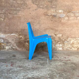 Chair blue casting by Helmut Batzner