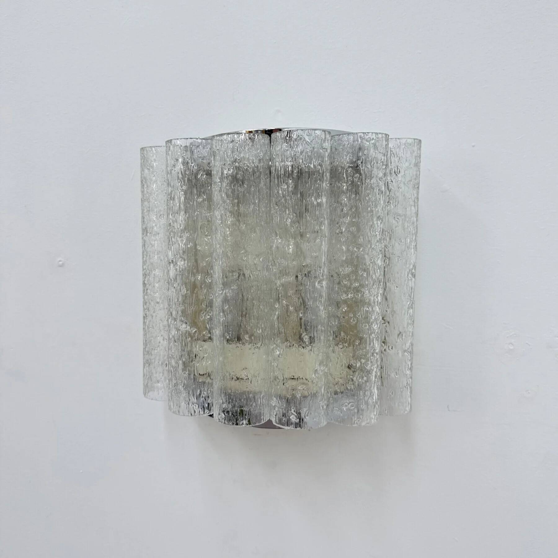 Mid-century glass tube Doria Leuchten wall lamp / sconce, 1970s