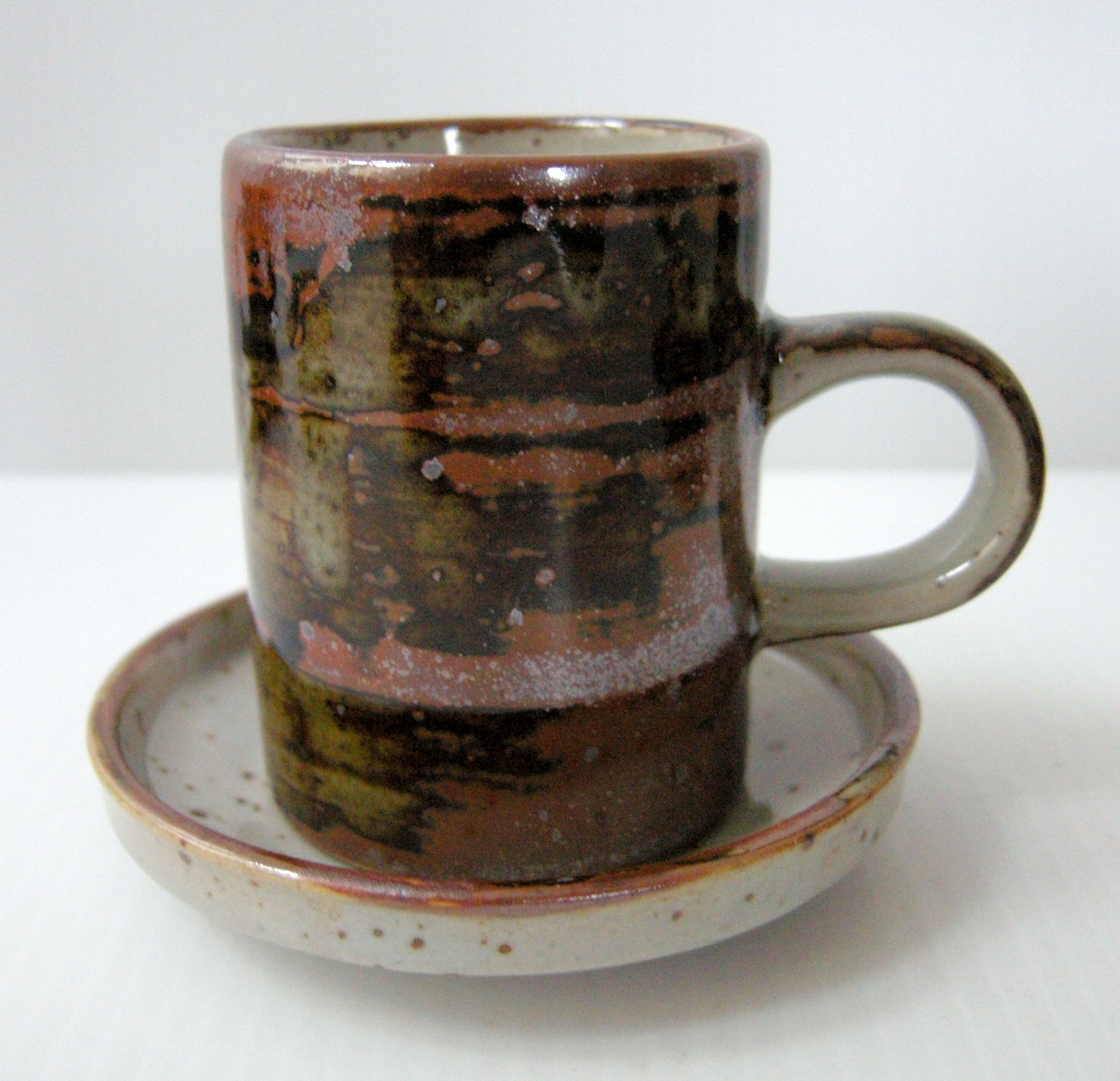 Vintage coffee service 1970 peasant sandstone Japan