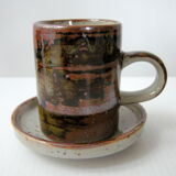 Vintage coffee service 1970 peasant sandstone Japan