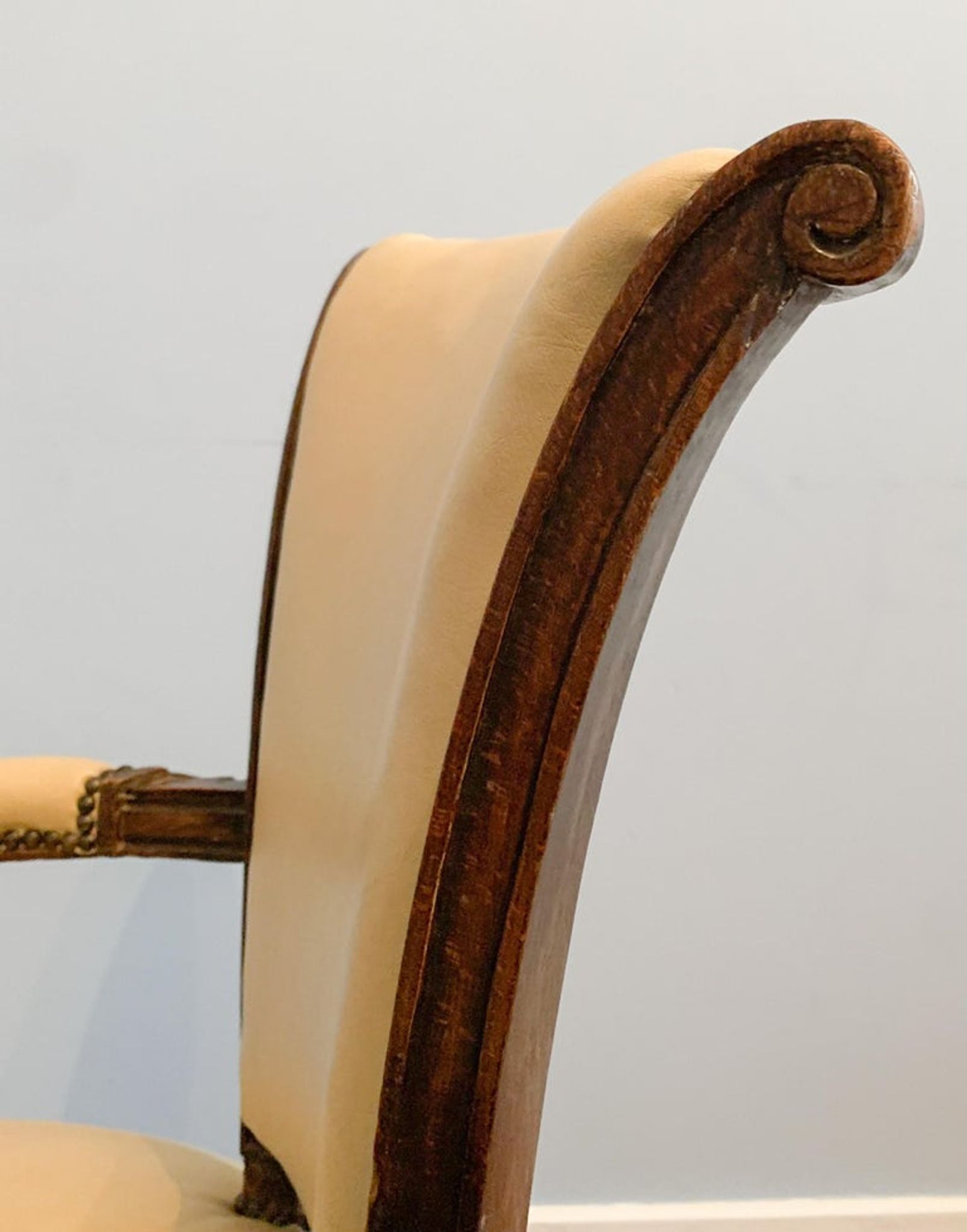 Fauteuil directoire, similicuir, XIXème