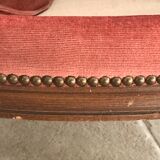 Velvet shepherdess armchair