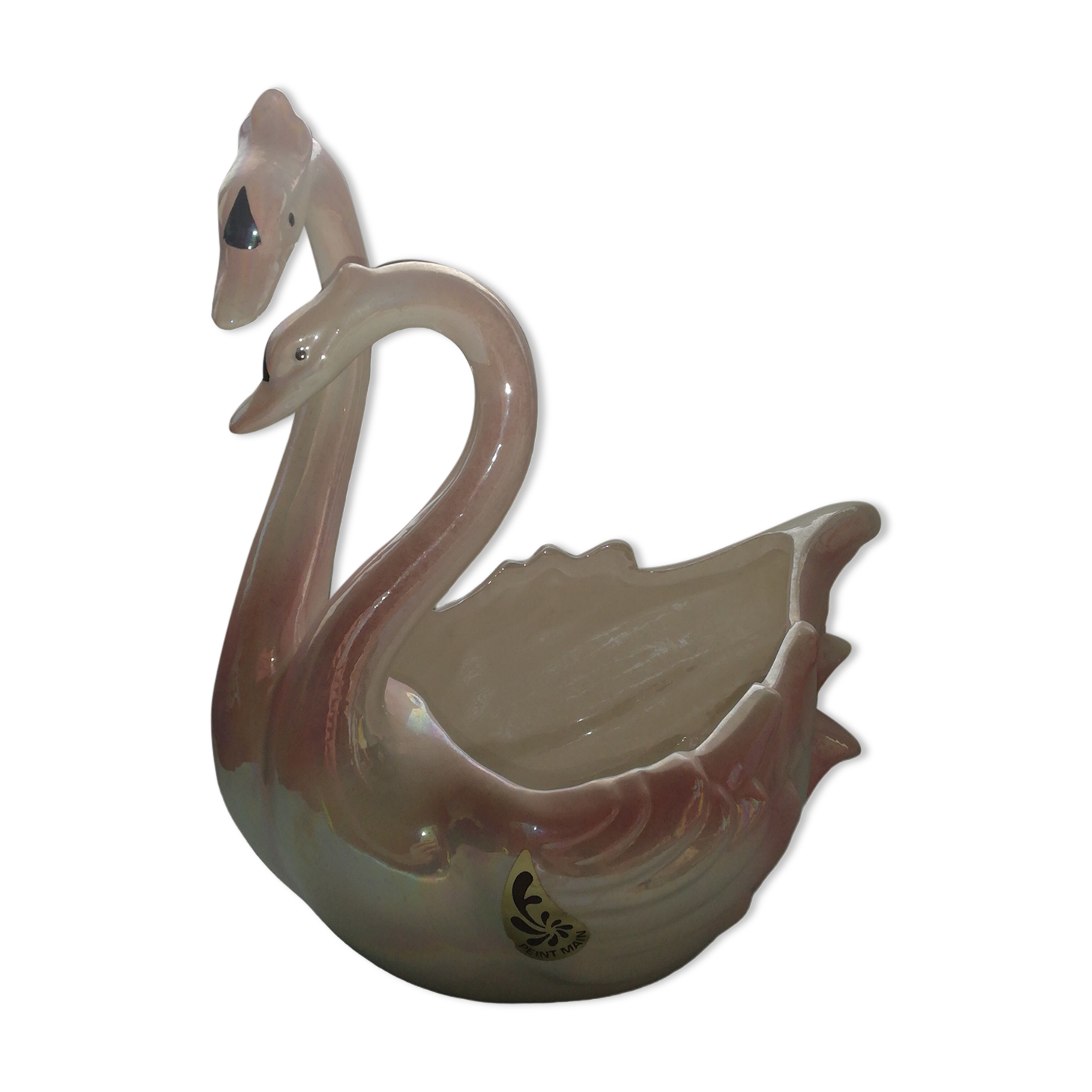 Old pot cover double cignes Bassano