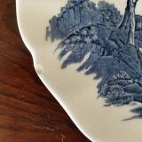 8 blue & white plates