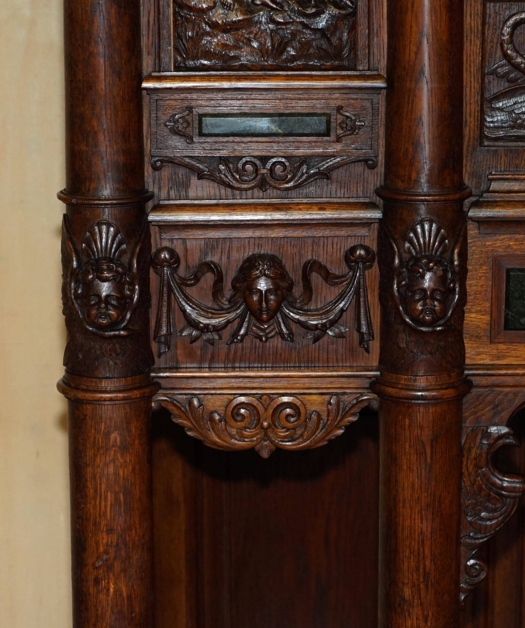 Louis XIII Revival wardrobe in walnut and marble