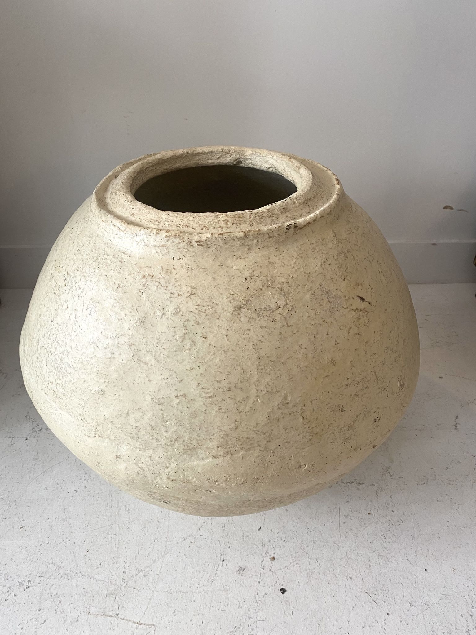 Papier-mâché jar