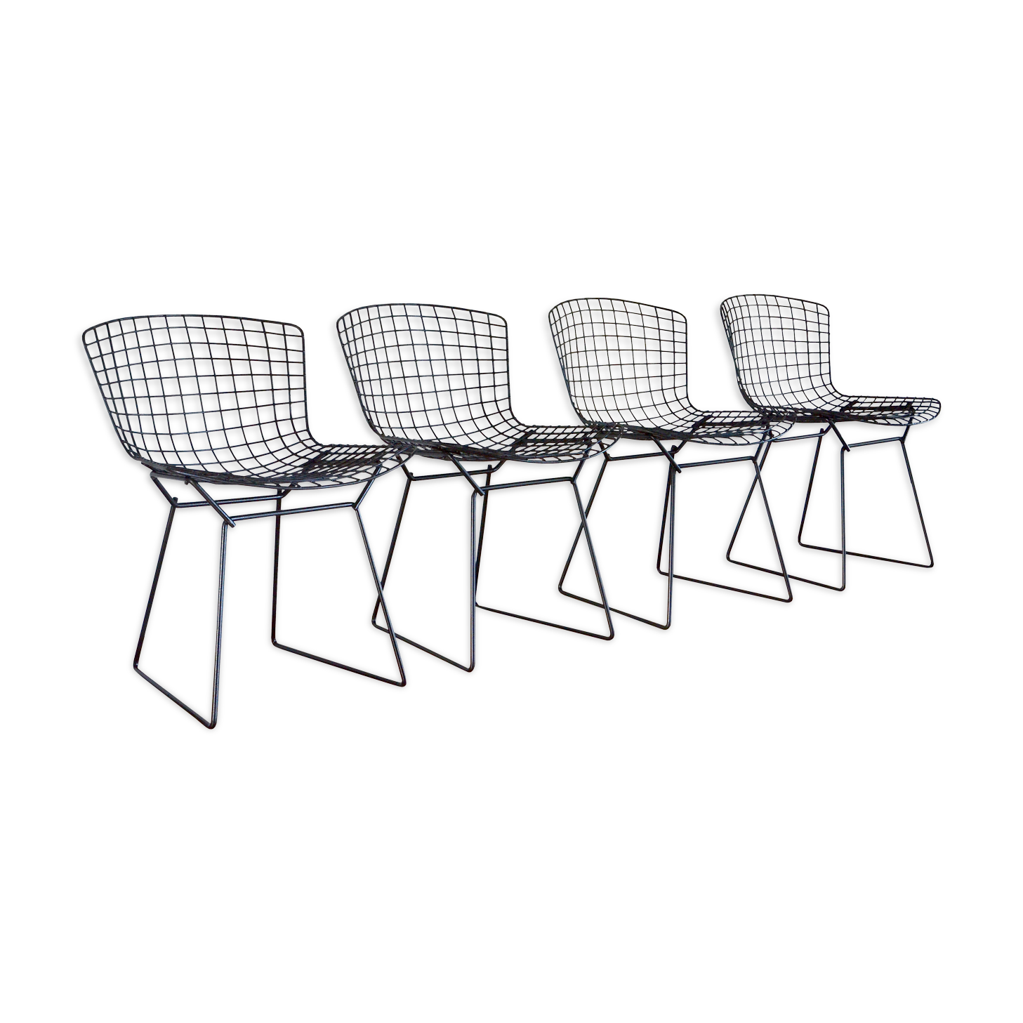 Harry Bertoia's "Wire" series of 4 chairs for Knoll