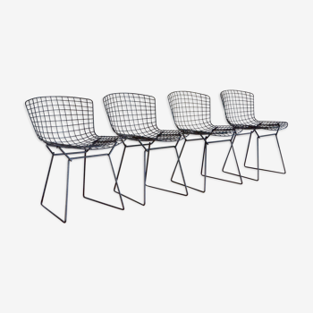 Série de 4 chaises "Wire" d'Harry Bertoia pour Knoll