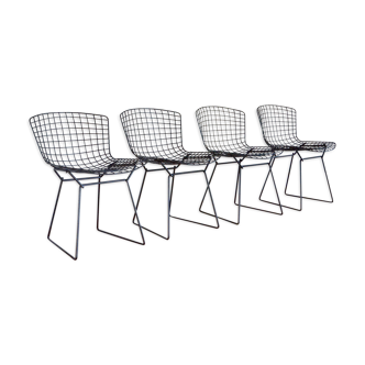 Série de 4 chaises "Wire" d'Harry Bertoia pour Knoll