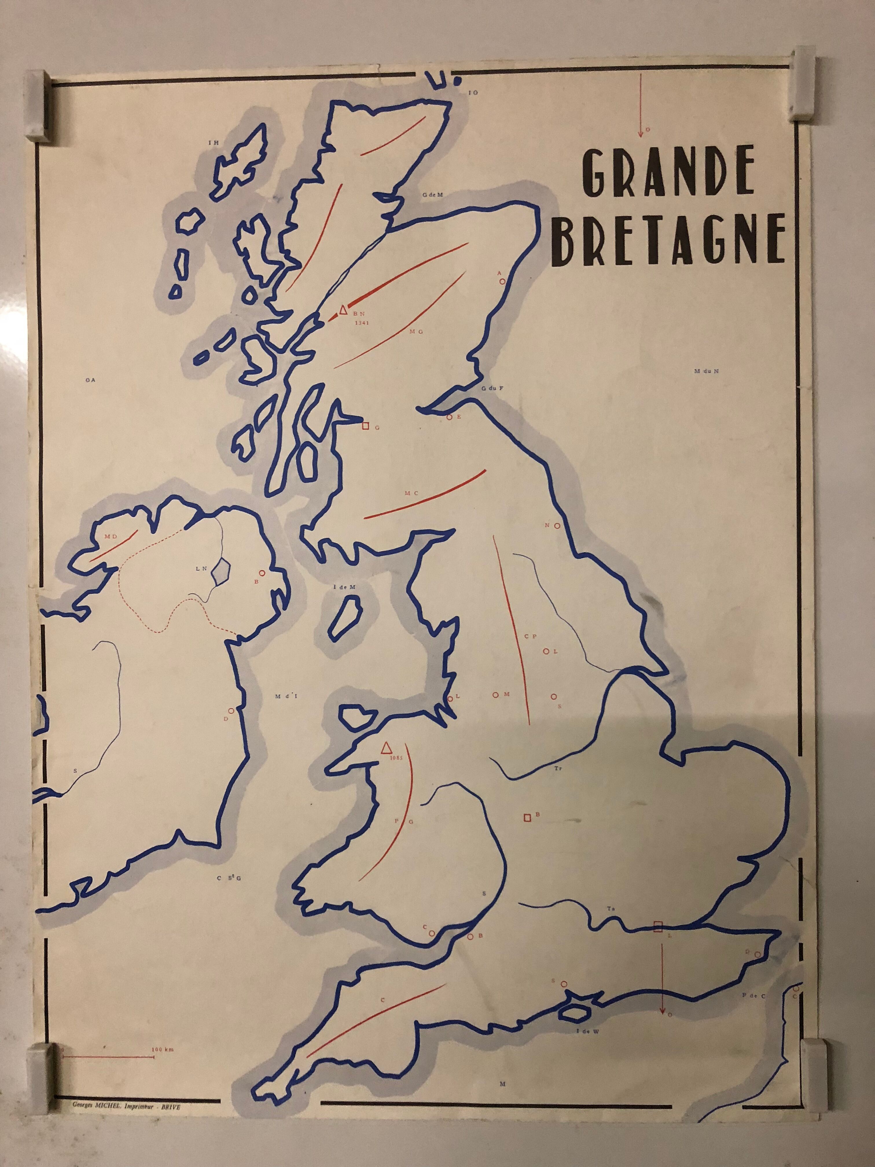 Educational poster of Great Britain