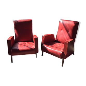Paire de fauteuils Ergy rouge