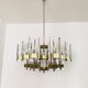 Large Italian Brutalist Chandelier by Gaetano Sciolari