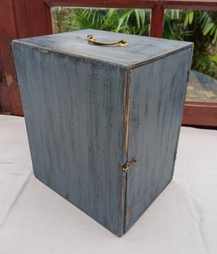 Weathered wooden headdress box