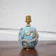 Vintage lamp, ceramic relief lamp, table lamp, bedside lamp, art deco, pottery, 50's