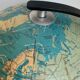 Vintage globe 1971 terrestrial Taride glass - 29 cm