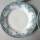 Set of 6 flat plates, Saint Amand model Suzanne, floral decoration