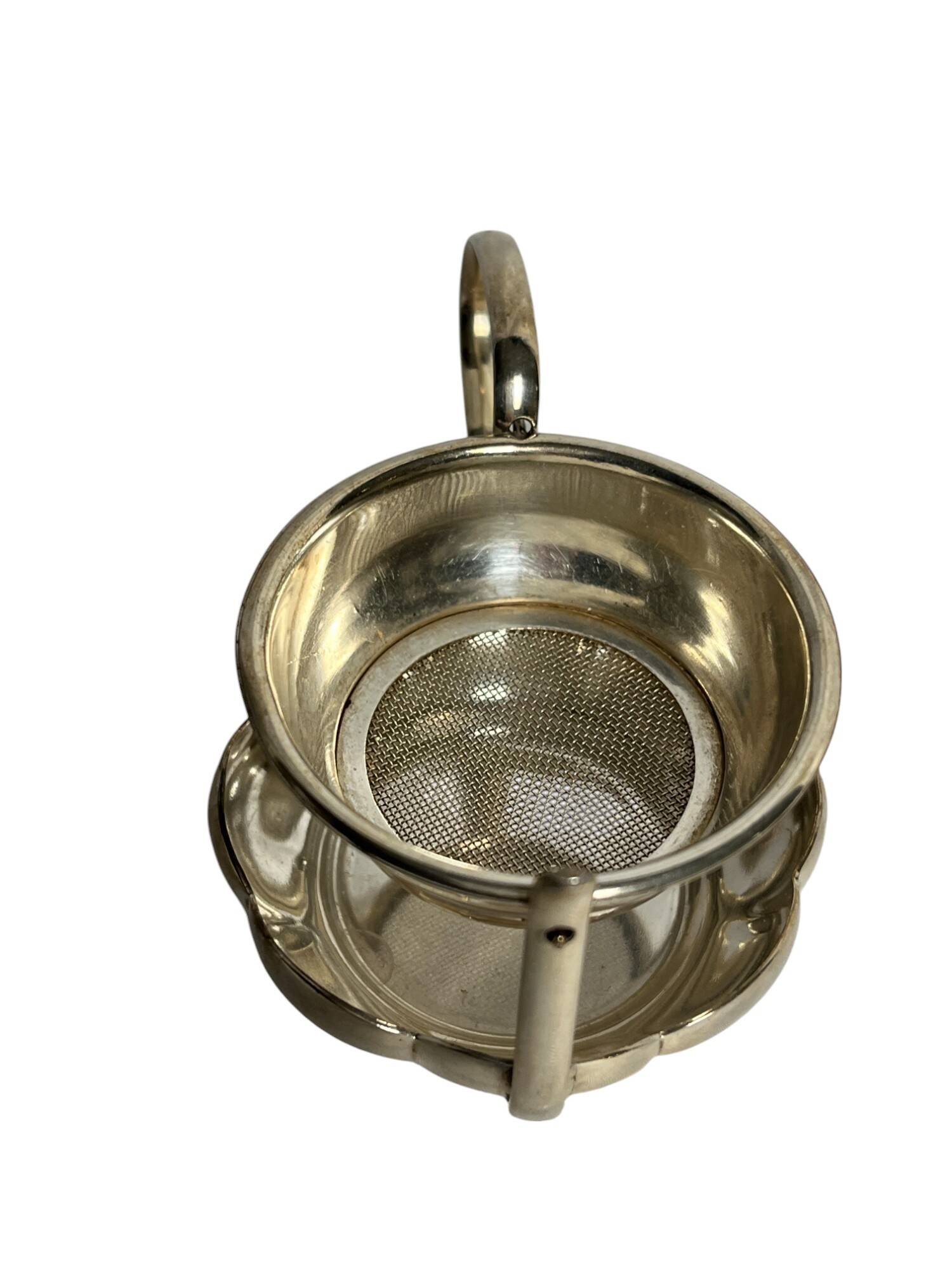 Tableware, silver-plated tea strainer, Floreat, 20th century