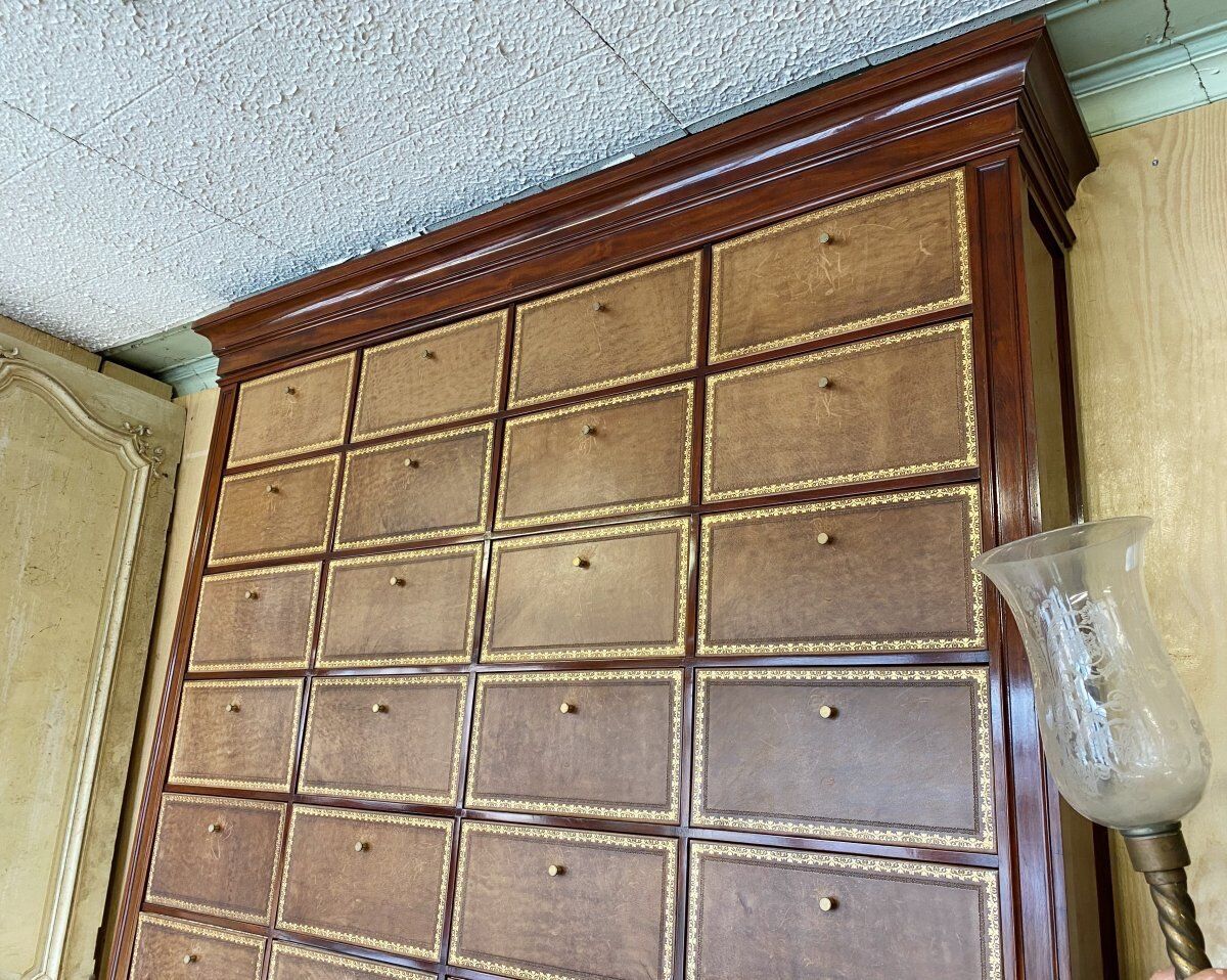 Notary's cardboard maker in mahogany Restoration period