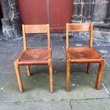 Pair of PIERRE CHAPO Chairs Model S24