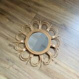 Vintage rattan mirror