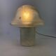 Lampe de table en verre clair Peill et Putzler champignon 1970