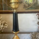 Black leather lamp Le Tanneur