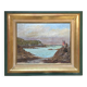 Huile sur carton "Bord de mer", École anglaise fin 19ème s.
