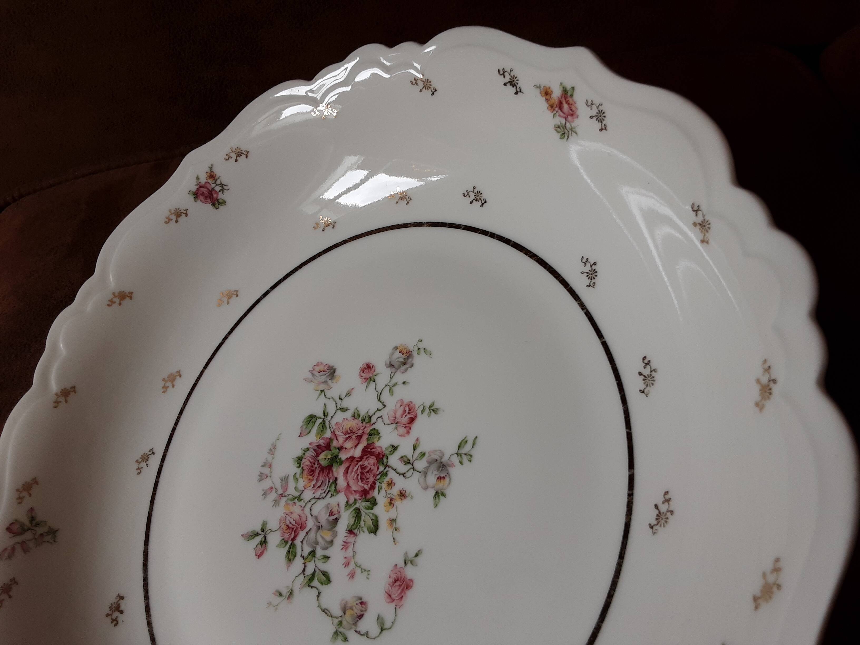 Authentic Julien Michelaud Limoges porcelain round dish