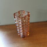 Vintage pink glass vase